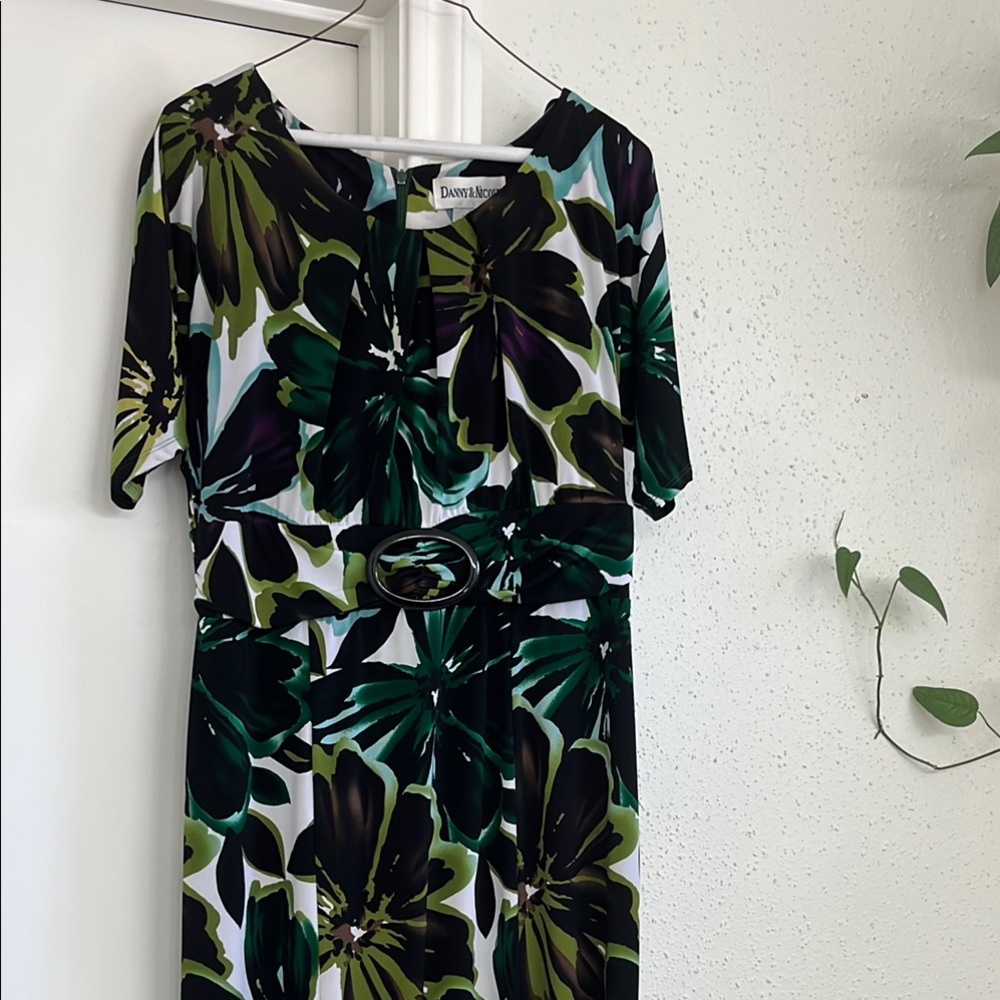 Danny & Nichole Green, Purple, Black, and White Women’s Dress